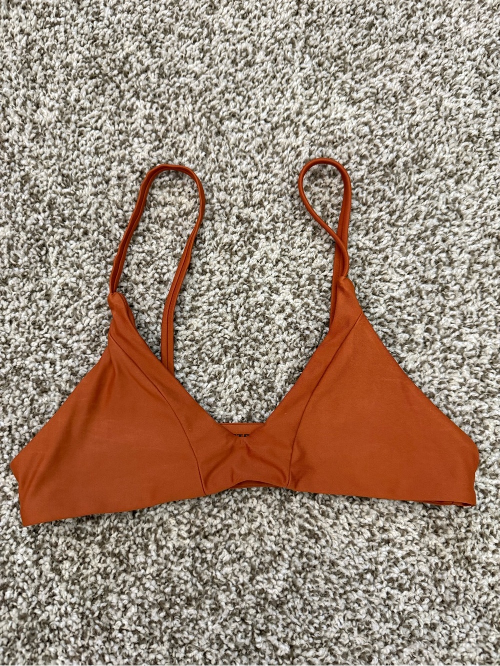 Kittenish Rust Orange Triangle Bralette